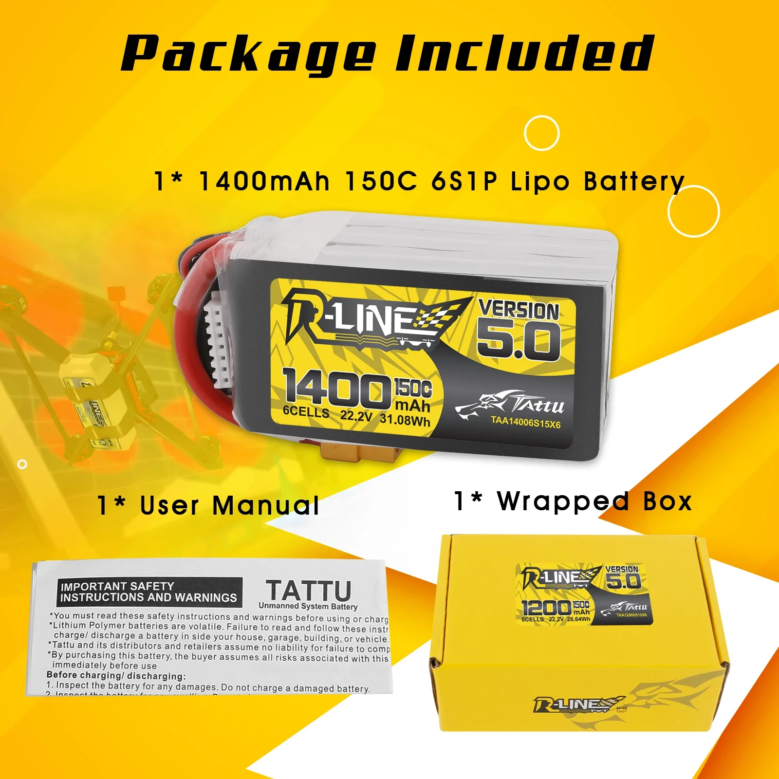 Tattu R-Line 1200mAh 1400mAh 6 - Rc Hobbyking recensione e prezzo